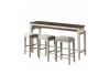 Enfield 4 Piece Counter Height Dining Room Set in 2 Tone Finish by Home Elegance - HEL-5807W - Image 3 of 0
