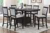 Raven 5 Piece Counter Height Dining Room Set in Charcoal Gray Finish by Home Elegance - HEL-5825-36-5 - Image 1 of 0