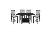 Raven 5 Piece Counter Height Dining Room Set in Charcoal Gray Finish by Home Elegance - HEL-5825-36-5 - Image 3 of 0