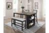 Stratus 5 Piece Counter Height Dining Room Set in 2 Tone Finish by Home Elegance - HEL-5842-36-5 - Image 2 of 0