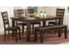 Ameillia 5 Piece Dining Set in Dark Oak by Home Elegance - HEL-586-5 - Image 1 of 0
