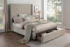 Fairborn Queen Bed with Storage Footboard in Beige by Home Elegance - HEL-5877BE-1DW - Image 1 of 0