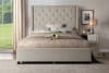 Fairborn Queen Bed with Storage Footboard in Beige by Home Elegance - HEL-5877BE-1DW - Image 3 of 0