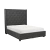 Cardano Full Platform Bed w/Storage Footboard in Gray Fabric Upholstery by Home Elegance - HEL-5877FGY-1DW - Image 5 of 0