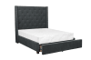 Fairborn Queen Bed with Storage Footboard in Dark Gray by Home Elegance - HEL-5877GY-1DW - Image 4 of 0