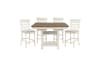 Alburgh 5 Piece Counter Height Dining Room Set in Two Tone Finish by Home Elegance - HEL-5906WH-36-5 - Image 3 of 0
