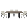 Rochelle 5 Piece Rectangular Dining Room Set in Black Powder and Oak Finish by Home Elegance - HEL-5939-84-5 - Image 2 of 0