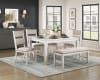 Savile 5 Piece Rectangular Dining Room Set in Antique White Finish by Home Elegance - HEL-5982-60-5 - Image 2 of 0