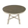 Ogden 5 Piece Round Dining Room Set in Graywash and Antique White Finish by Home Elegance - HEL-5985-48RD-5BK - Image 5 of 0