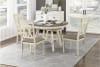Ogden 5 Piece Round Dining Room Set in Graywash and Antique White Finish by Home Elegance - HEL-5985-48RD-5WH - Image 1 of 0