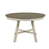 Ogden 5 Piece Round Dining Room Set in Graywash and Antique White Finish by Home Elegance - HEL-5985-48RD-5WH - Image 4 of 0