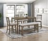Emilia 5 Piece Counter Height Dining Room Set in Light Brown Finish by Home Elegance - HEL-5987-36-5 - Image 1 of 0