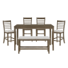 Emilia 5 Piece Counter Height Dining Room Set in Light Brown Finish by Home Elegance - HEL-5987-36-5 - Image 2 of 0