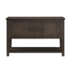 Victoria Multi-Functional Server in Wire Brushed Brown Finish by Home Elegance - HEL-6023-40 - Image 4 of 0