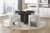 Marais 5 Piece Round Dining Room Set in Ebony Finish by Home Elegance - HEL-6050-54RD-5-6054LGS - Image 1 of 0