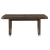 Clara 5 Piece Rectangular Dining Room Set in Wire Brushed Brown Finish by Home Elegance - HEL-6066-84-5 - Image 3 of 0