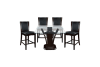 Daisy 5 Piece Counter Height Dining Room Set in Espresso Finish by Home Elegance - HEL-710-36SQ-5 - Image 2 of 0