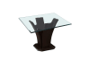 Daisy 5 Piece Square Dining Room Set in Espresso Finish by Home Elegance - HEL-710-54SQ-5WS - Image 4 of 0