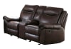 Aram Double Reclining Love Seat in Dark Brown by Home Elegance - HEL-8206BRW-2 - Image 1 of 0