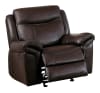 Aram Double Reclining Love Seat in Dark Brown by Home Elegance - HEL-8206BRW-2 - Image 2 of 0