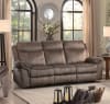 Aram 2 Piece Double Reclining Sofa Set in Brown by Home Elegance - HEL-8206NF - Image 3 of 0
