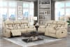 Amite Double Reclining Love Seat in Beige Fabric by Home Elegance - HEL-8229NBE-2 - Image 2 of 0