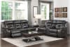 Amite Power Double Reclining Love Seat in Gray Fabric by Home Elegance - HEL-8229NDG-2PW - Image 2 of 0