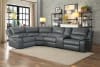 Falun Reclining Sectional Sofa in Gray by Home Elegance - HEL-8260GY-6PW - Image 5 of 0