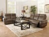 Olympia 2 Piece Power Double Reclining Sofa Set in Raisin by Home Elegance - HEL-8308-PW - Image 1 of 0