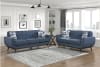 Everton Sofa in Blue Fabric by Home Elegance - HEL-8341BL-3RV - Image 2 of 0