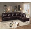 Barrington Sectional Sofa in Brown by Home Elegance - HEL-8378BRW - Image 1 of 0