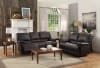 Cassville Double Reclining Sofa in Dark Brown by Home Elegance - HEL-8403-3 - Image 3 of 0