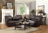Cassville Double Reclining Sofa in Dark Brown by Home Elegance - HEL-8403-3 - Image 4 of 0