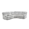 Thorne 3 Piece Reclining Sectional with Left Console in Light Gray Chenille by Home Elegance - HEL-8406GY-SC - Image 1 of 0