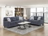 Bennett Modern Upholstered Loveseat in Blue Chenille Fabric by Home Elegance - HEL-8416BU-2 - Image 3 of 0
