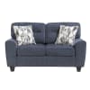 Bennett Modern Upholstered Loveseat in Blue Chenille Fabric by Home Elegance - HEL-8416BU-2 - Image 4 of 0