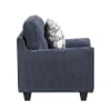 Bennett Modern Upholstered Loveseat in Blue Chenille Fabric by Home Elegance - HEL-8416BU-2 - Image 5 of 0