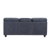 Bennett Modern Upholstered Sofa in Blue Chenille Fabric by Home Elegance - HEL-8416BU-3 - Image 5 of 0