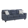 Bennett 2 Piece Modern Upholstered Sofa Set in Blue Chenille Fabric by Home Elegance - HEL-8416BU - Image 4 of 0