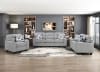 Bennett Modern Upholstered Chair in Grey Chenille Fabric by Home Elegance - HEL-8416GY-1 - Image 2 of 0