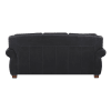 Remington Rolled Arms Leather Sofa in Black Leather by Home Elegance - HEL-8448BLK-3 - Image 5 of 0