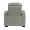 Apex Power Double Reclining Chair in Gray Top-Grain Leather Finish by Home Elegance - HEL-8449GY-1PWHM - Image 5 of 0