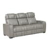 Apex 2 Piece Power Double Reclining Sofa Set in Gray Top-Grain Leather Finish by Home Elegance - HEL-8449GY - Image 4 of 0