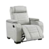 Ronan Reclining Chair in Light Gray Microfiber Upholstery by Home Elegance - HEL-8455GRY-1 - Image 4 of 0