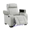 Ronan Reclining Chair in Light Gray Microfiber Upholstery by Home Elegance - HEL-8455GRY-1 - Image 5 of 0