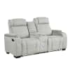 Ronan Double Reclining Loveseat in Light Gray Microfiber Upholstery by Home Elegance - HEL-8455GRY-2 - Image 1 of 0