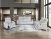 Ronan 2 Piece Double Reclining Sofa Set in Light Gray Microfiber Upholstery by Home Elegance - HEL-8455GRY - Image 2 of 0