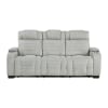 Ronan 2 Piece Double Reclining Sofa Set in Light Gray Microfiber Upholstery by Home Elegance - HEL-8455GRY - Image 5 of 0