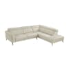 Giselle 2 Piece Sectional with Right Side Chaise in Beige Top Grain Leather by Home Elegance - HEL-8456BEG-22LRC - Image 1 of 0