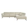 Giselle 2 Piece Sectional with Right Side Chaise in Beige Top Grain Leather by Home Elegance - HEL-8456BEG-22LRC - Image 3 of 0